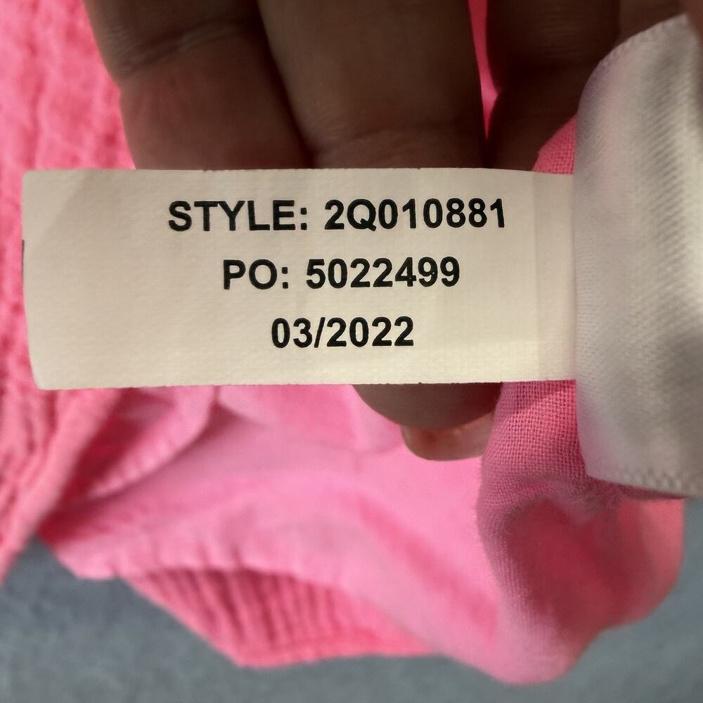 Vineyard Vines Dress Small Fuschia Flutter Sleeve Tassel Tie Gauze Spring Preppy - Picture 6 of 11